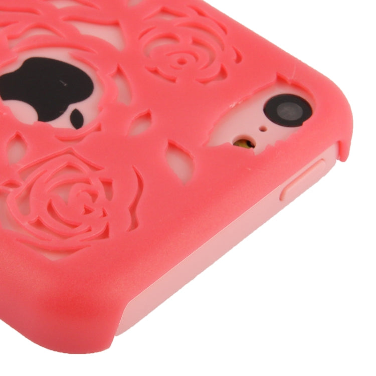 Hollow Carved Rose Plastic Case for iPhone 5C