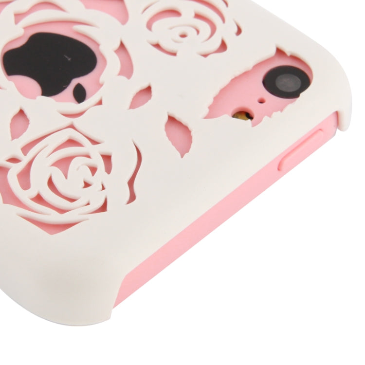 Hollow Carved Rose Plastic Case for iPhone 5C