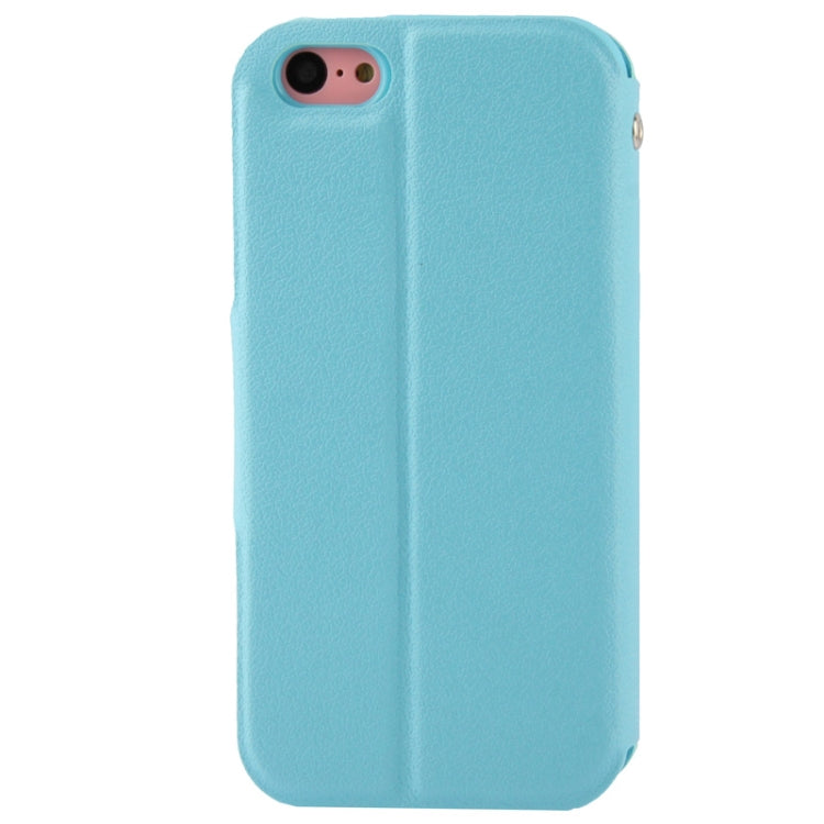 Pebble Texture Leather Case with Call Display ID & Holder for iPhone 5C