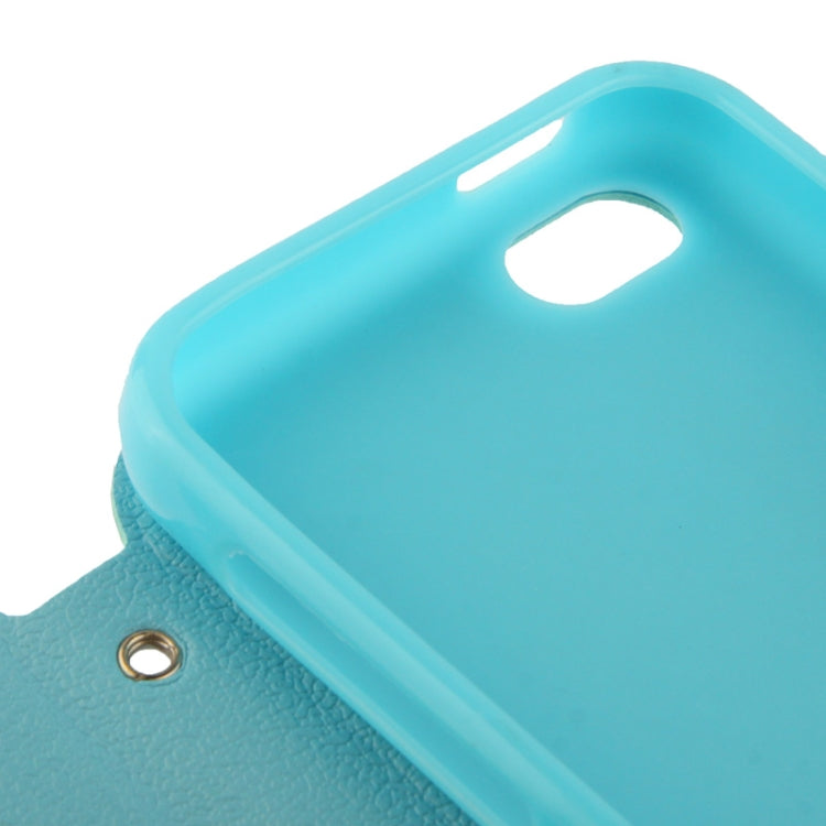 Pebble Texture Leather Case with Call Display ID & Holder for iPhone 5C
