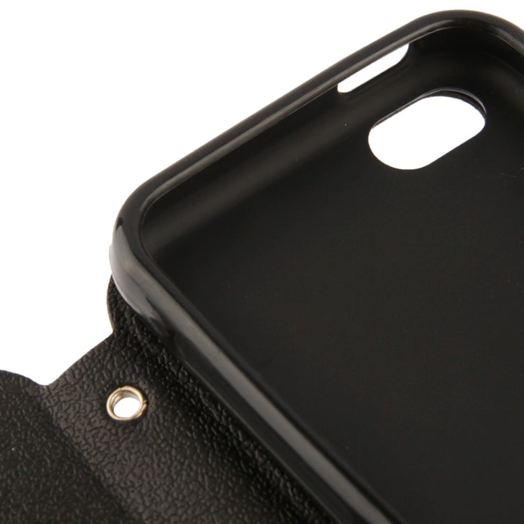 Pebble Texture Leather Case with Call Display ID & Holder for iPhone 5C