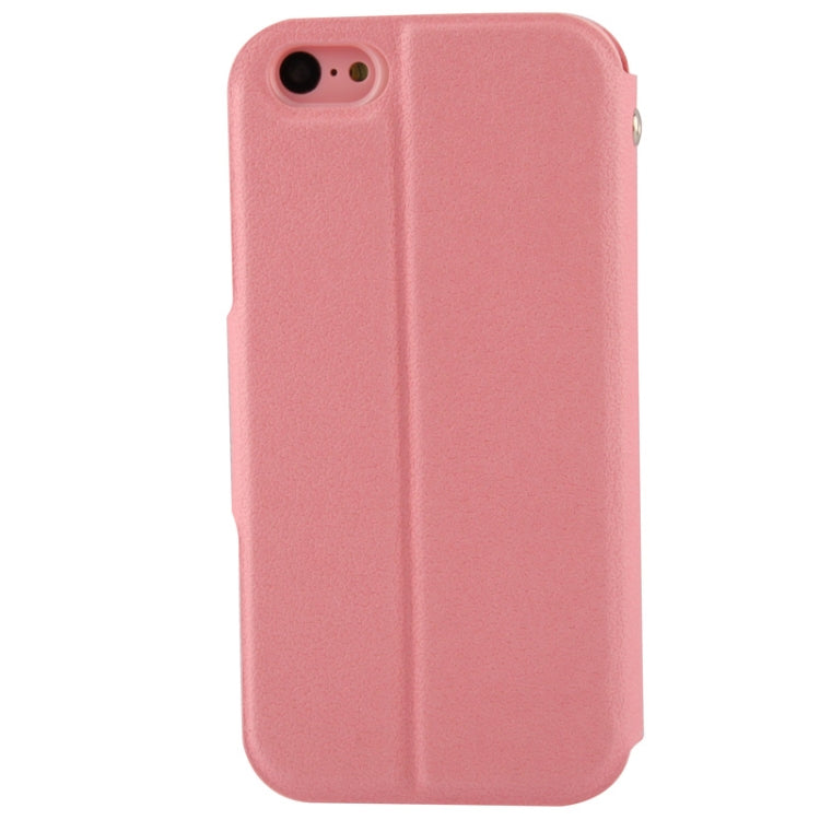 Pebble Texture Leather Case with Call Display ID & Holder for iPhone 5C