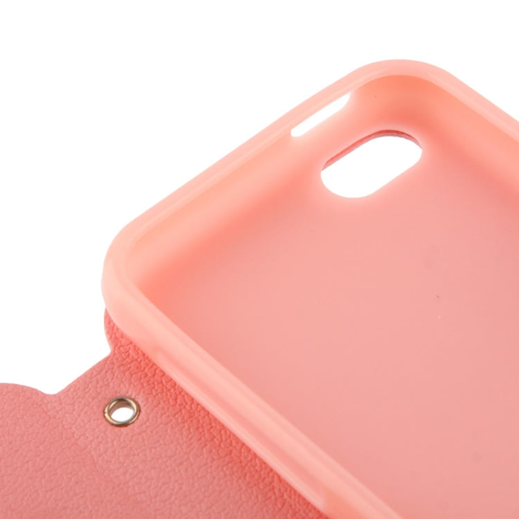 Pebble Texture Leather Case with Call Display ID & Holder for iPhone 5C