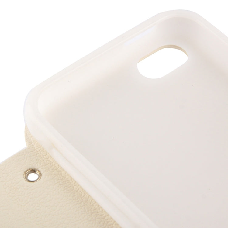 Pebble Texture Leather Case with Call Display ID & Holder for iPhone 5C