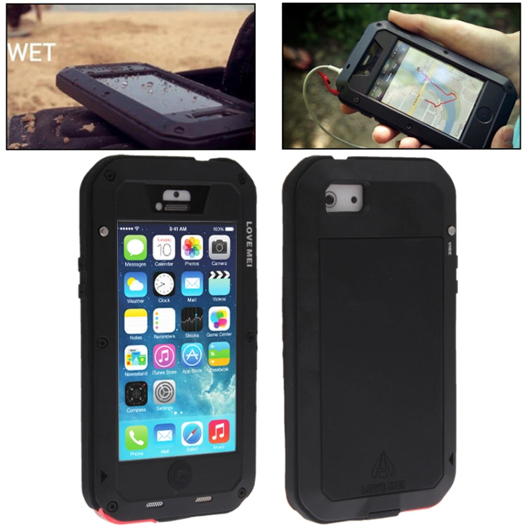 Metal Ultra-thin Rain Resistant / Waterproof, Sandproof, Snowproof, Dirtproof Protective Case for iPhone 5C