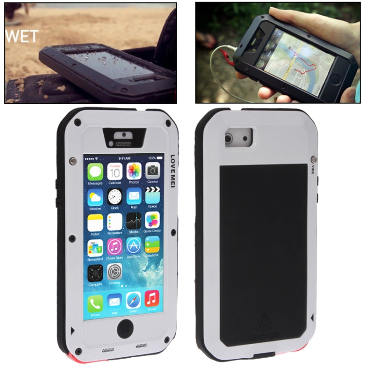 Metal Ultra-thin Rain Resistant / Waterproof, Sandproof, Snowproof, Dirtproof Protective Case for iPhone 5C