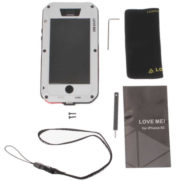 Metal Ultra-thin Rain Resistant / Waterproof, Sandproof, Snowproof, Dirtproof Protective Case for iPhone 5C