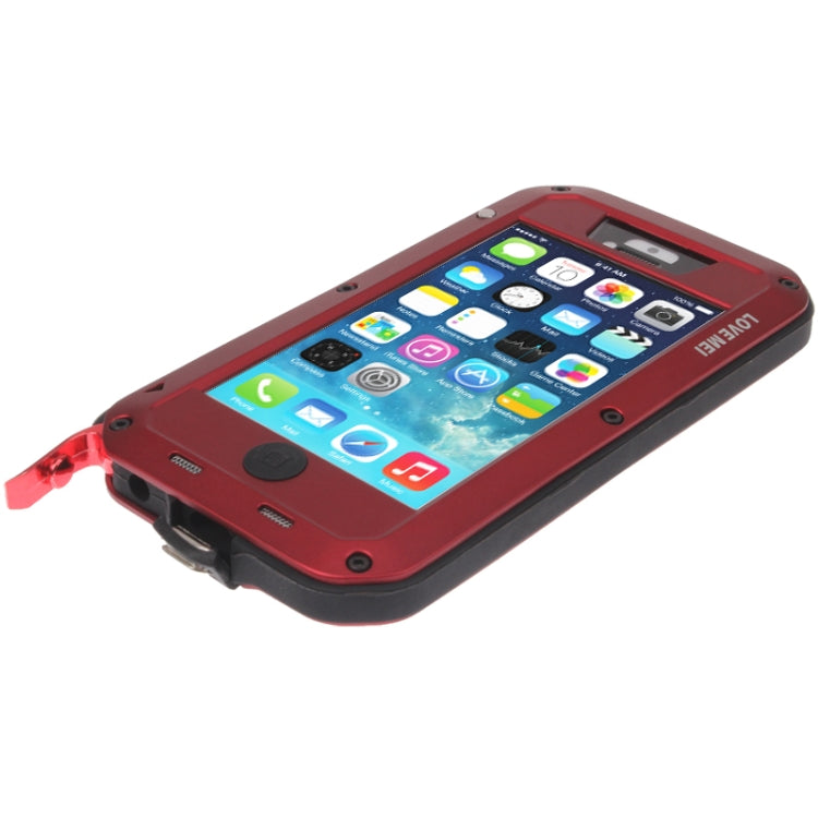 Metal Ultra-thin Rain Resistant / Waterproof, Sandproof, Snowproof, Dirtproof Protective Case for iPhone 5C(Red)