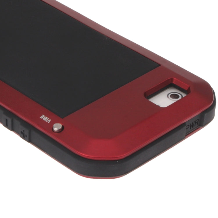 Metal Ultra-thin Rain Resistant / Waterproof, Sandproof, Snowproof, Dirtproof Protective Case for iPhone 5C(Red)