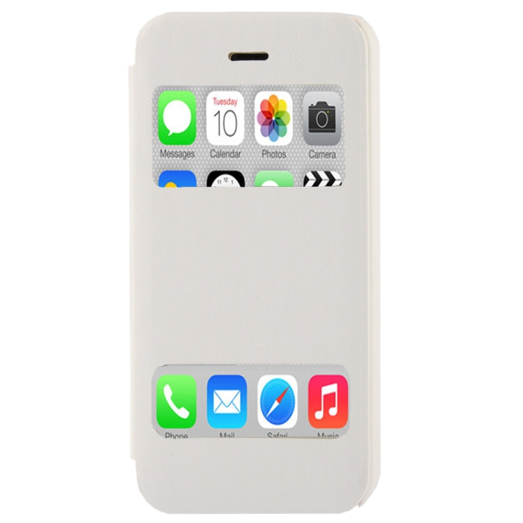 Cowhide Texture Flip Leather Case with Call Display ID for iPhone 5C