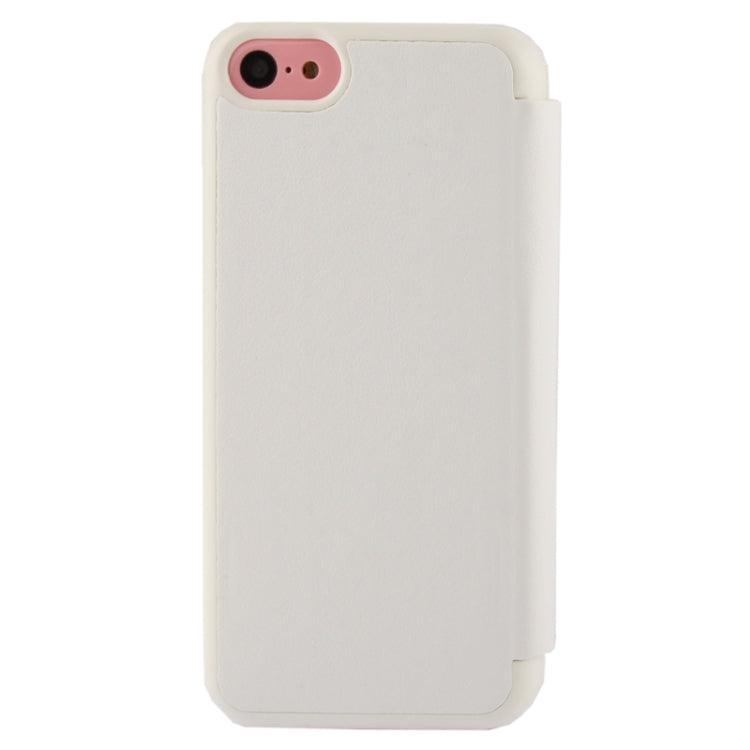 Cowhide Texture Flip Leather Case with Call Display ID for iPhone 5C
