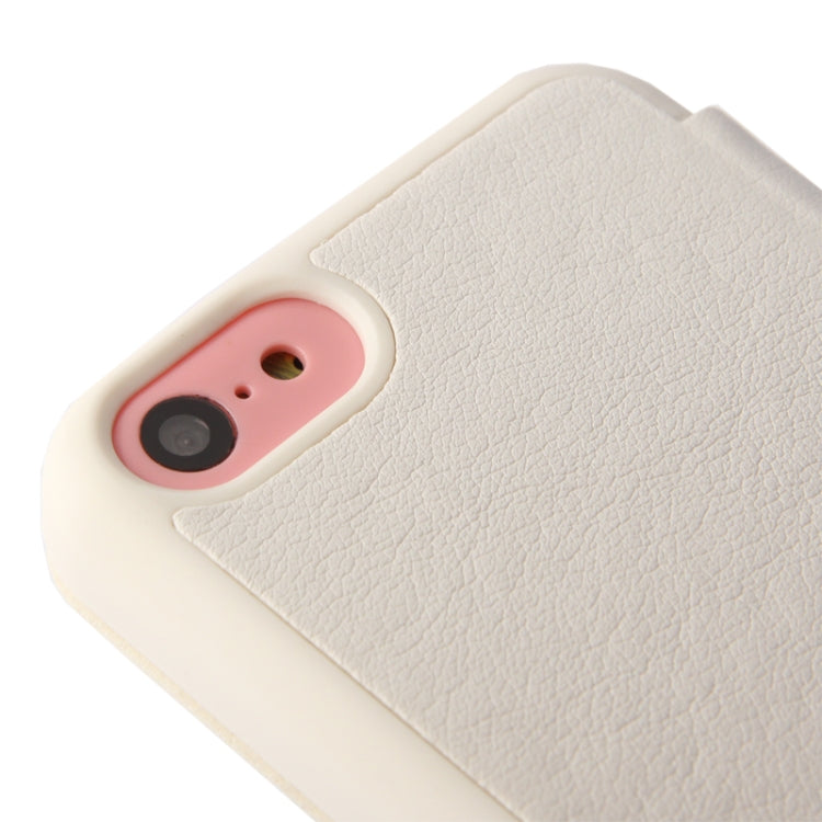 Cowhide Texture Flip Leather Case with Call Display ID for iPhone 5C