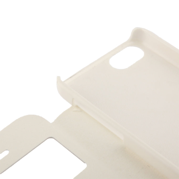 Cowhide Texture Flip Leather Case with Call Display ID for iPhone 5C