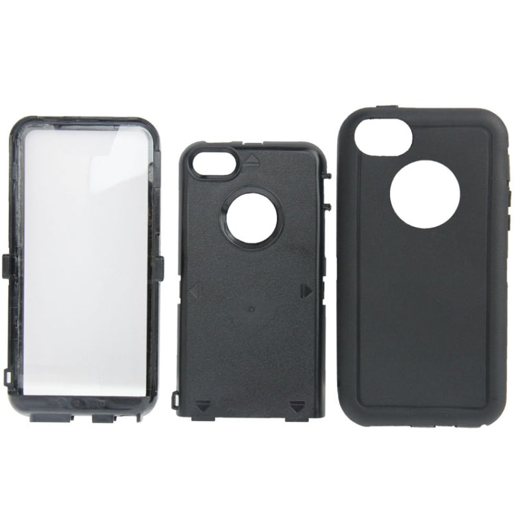 Plastic + Screen Protector + TPU Combination Case for iPhone 5C(Black)