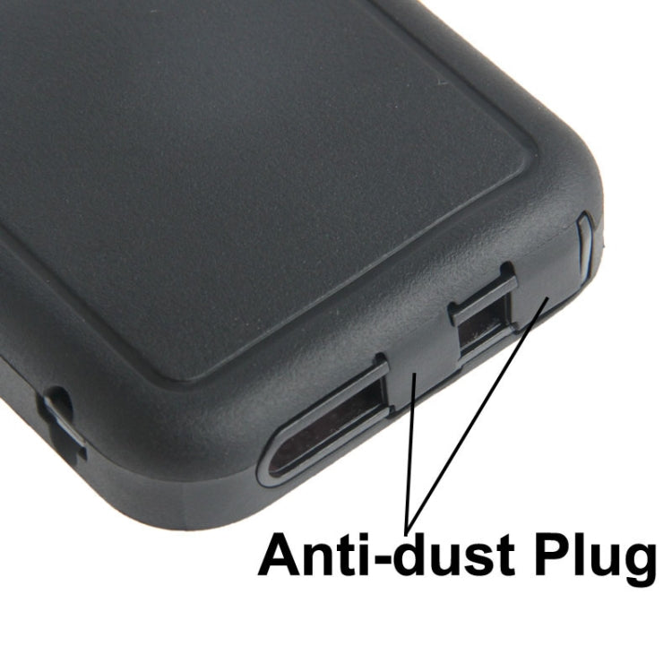 Plastic + Screen Protector + TPU Combination Case for iPhone 5C(Black)