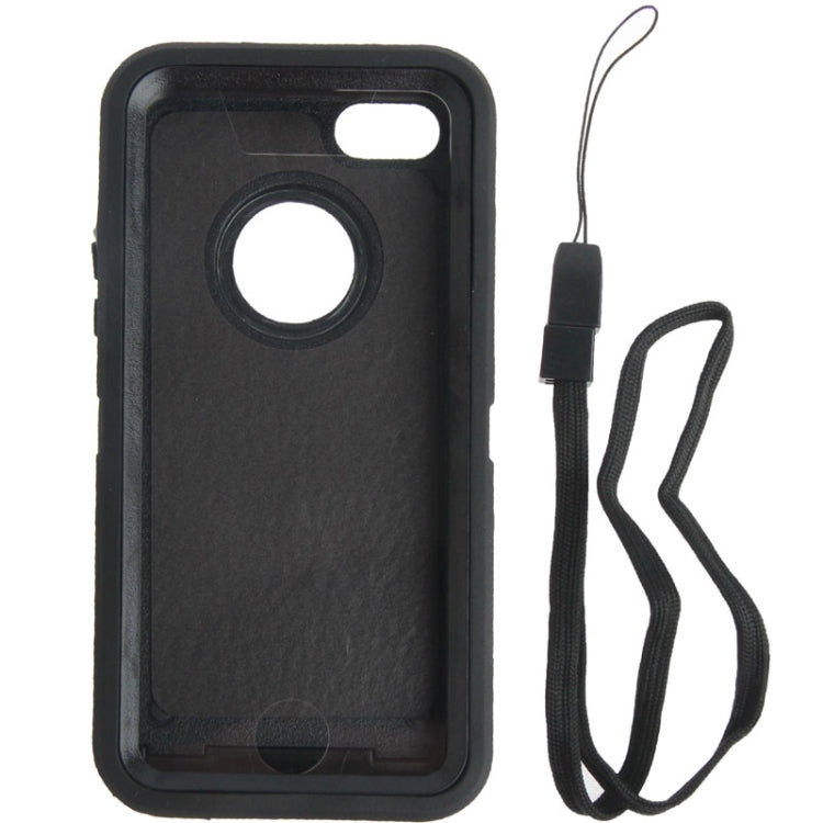 Plastic + Screen Protector + TPU Combination Case for iPhone 5C(Black)