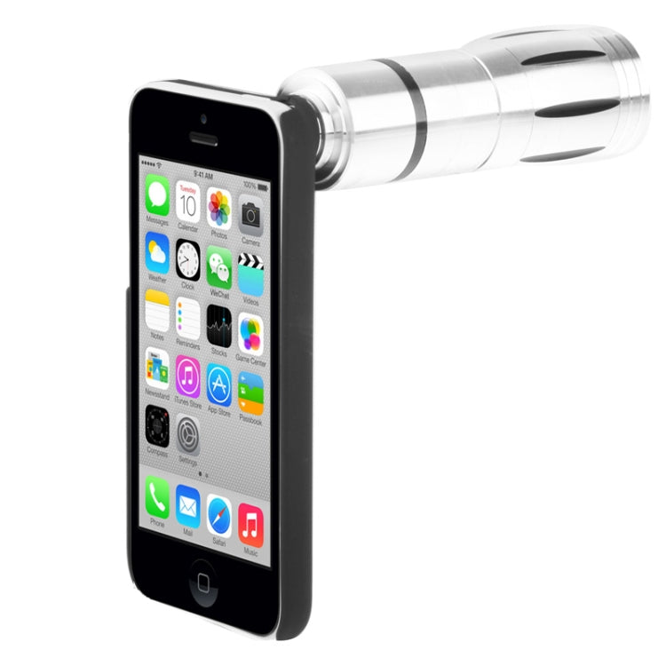 12X Optical Zoom Mobile Phone Telescope Lens with Plastic Case & Tripod for iPhone 5C (Minimum Focus Distance: 3m)