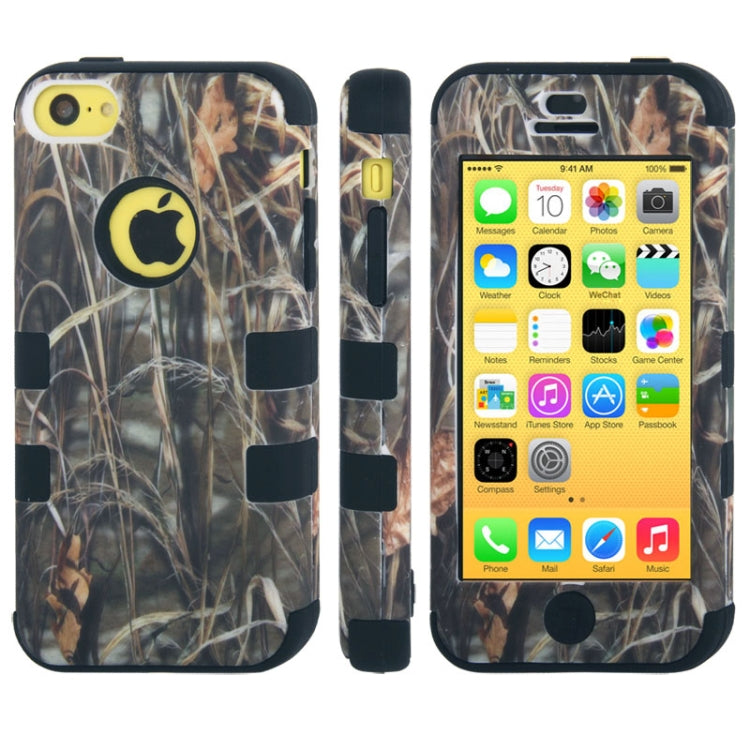 Reeds Pattern Plastic + Silicon Combination Case for iPhone 5C
