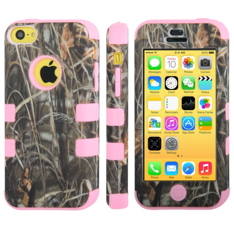Reeds Pattern Plastic + Silicon Combination Case for iPhone 5C