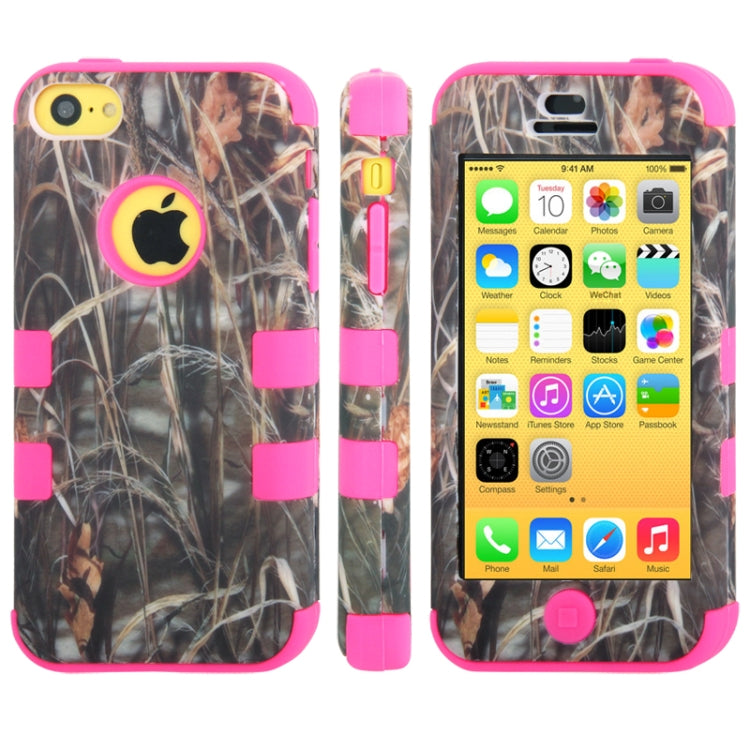 Reeds Pattern Plastic + Silicon Combination Case for iPhone 5C