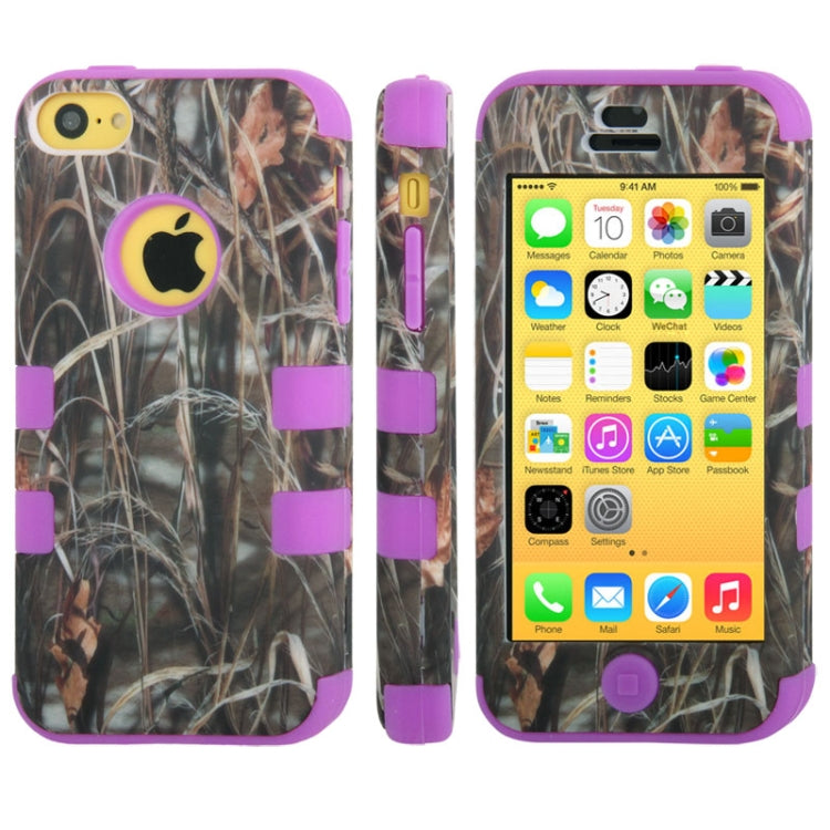 Reeds Pattern Plastic + Silicon Combination Case for iPhone 5C