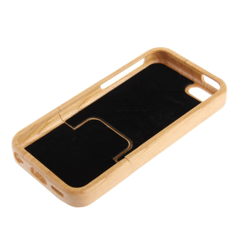 Woodcarving Wave Pattern Detachable Pinevood Material Case for iPhone 5C
