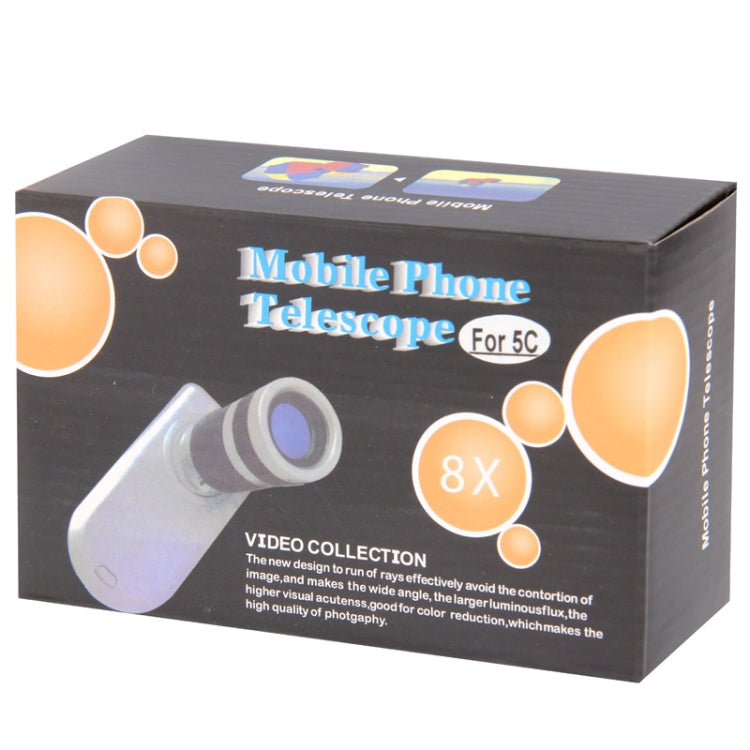 F18mm 8X Optical Zoom Mobile Phone Telescope Lens with Plastic Case for iPhone 5C