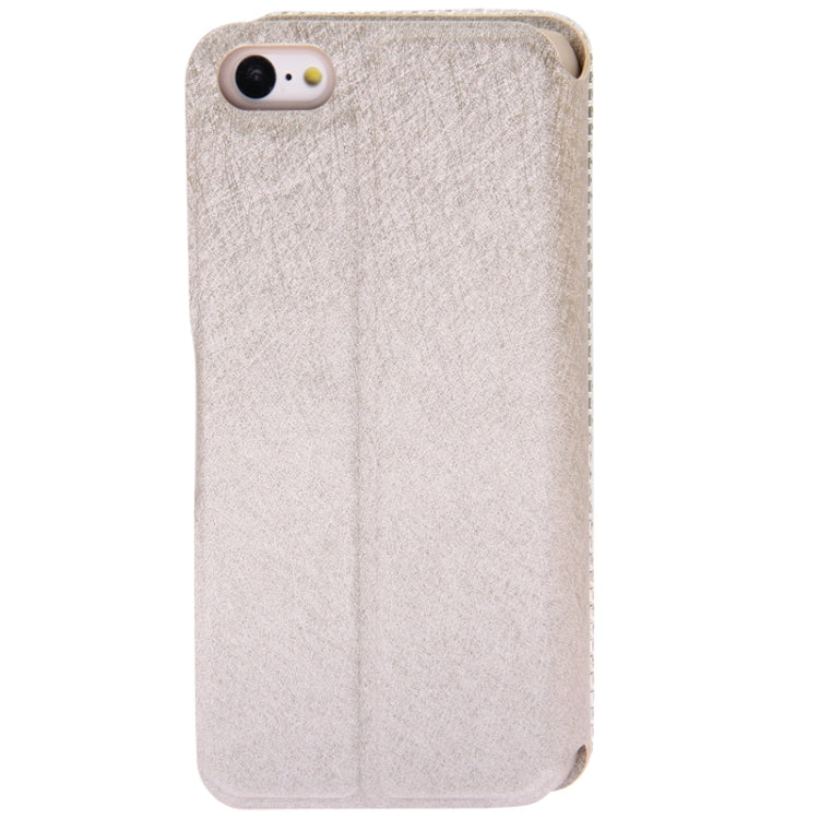 Bowknot Magnetic Buckle Diamond Encrusted Horizontal Flip Leather Case with Credit Card Slots & Holder for iPhone 5C (Light Golden)