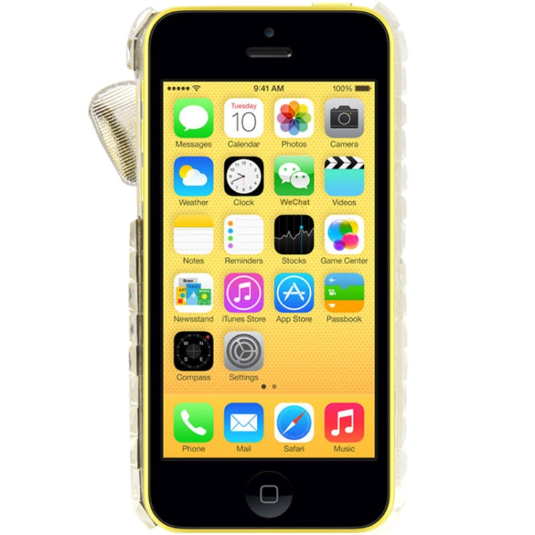 Diamond  Bowknot Encrusted Crystal Case for iPhone 5C(Transparent)