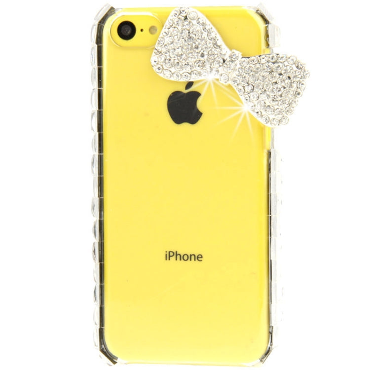 Diamond  Bowknot Encrusted Crystal Case for iPhone 5C(Transparent)