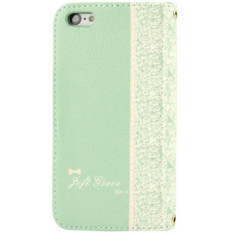 Flower Pattern Bowknot Button Flip Leather Case with Card Slots & Lanyards for iPhone 5C