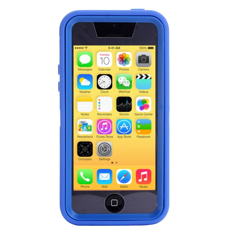 Plastic + Screen Protector + Silicone Combination Case for iPhone 5C