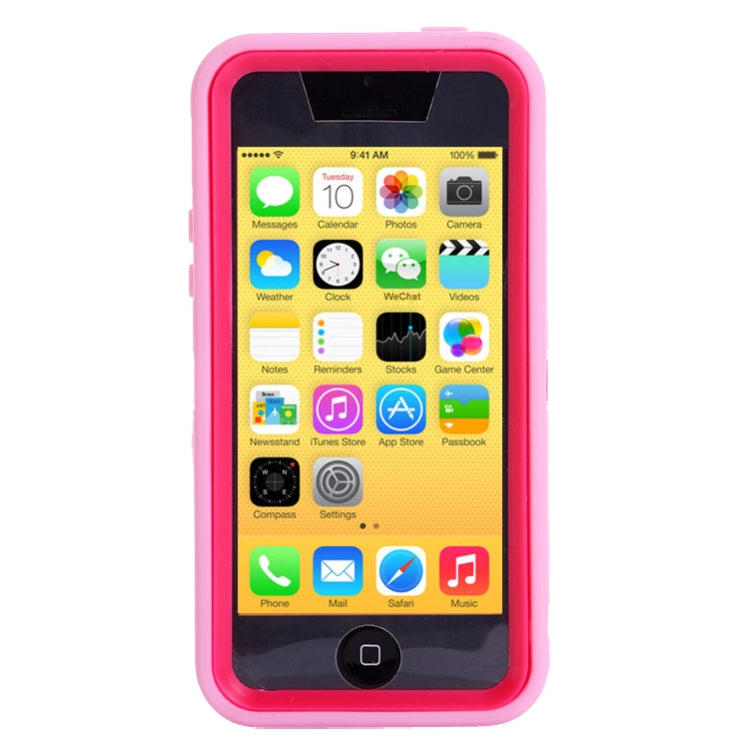 Plastic + Screen Protector + Silicone Combination Case for iPhone 5C