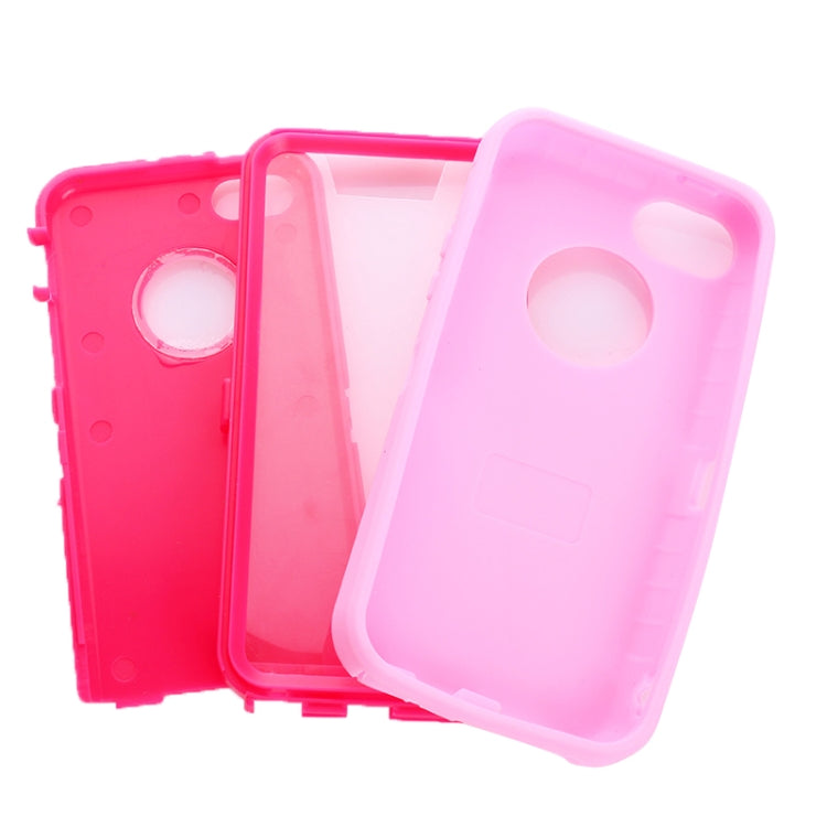 Plastic + Screen Protector + Silicone Combination Case for iPhone 5C