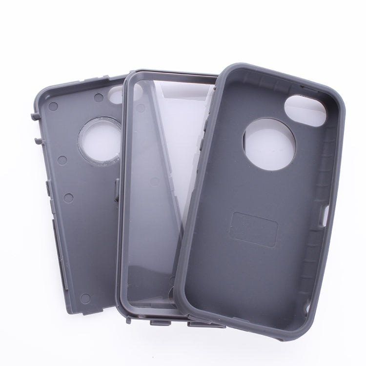 Plastic + Screen Protector + Silicone Combination Case for iPhone 5C