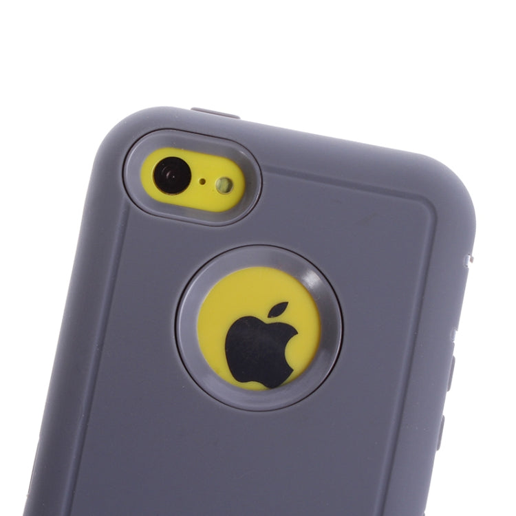 Plastic + Screen Protector + Silicone Combination Case for iPhone 5C