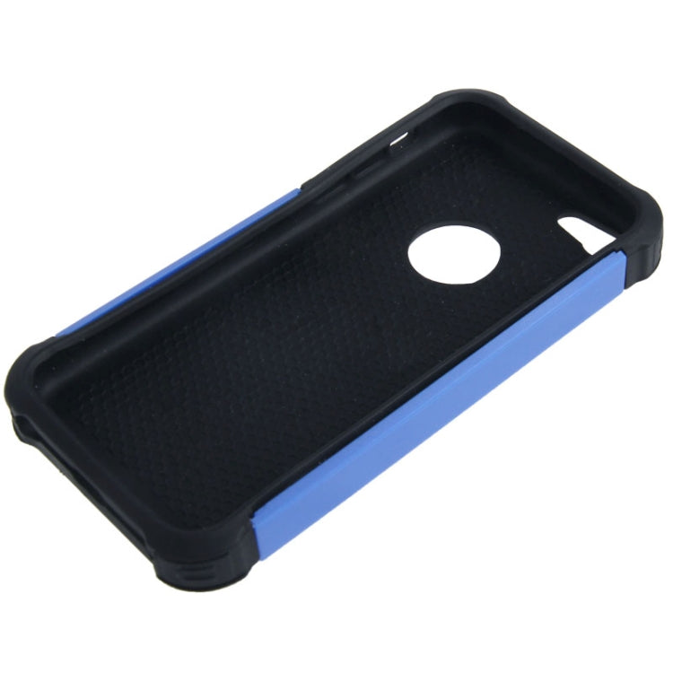 Honeycomb Texture Plastic + Silicone Combination Case with Screen Protector & Touch Pen for iPhone 5C