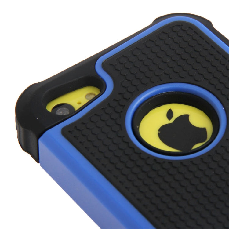 Honeycomb Texture Plastic + Silicone Combination Case with Screen Protector & Touch Pen for iPhone 5C