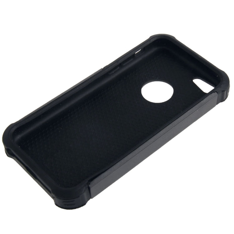 Honeycomb Texture Plastic + Silicone Combination Case with Screen Protector & Touch Pen for iPhone 5C