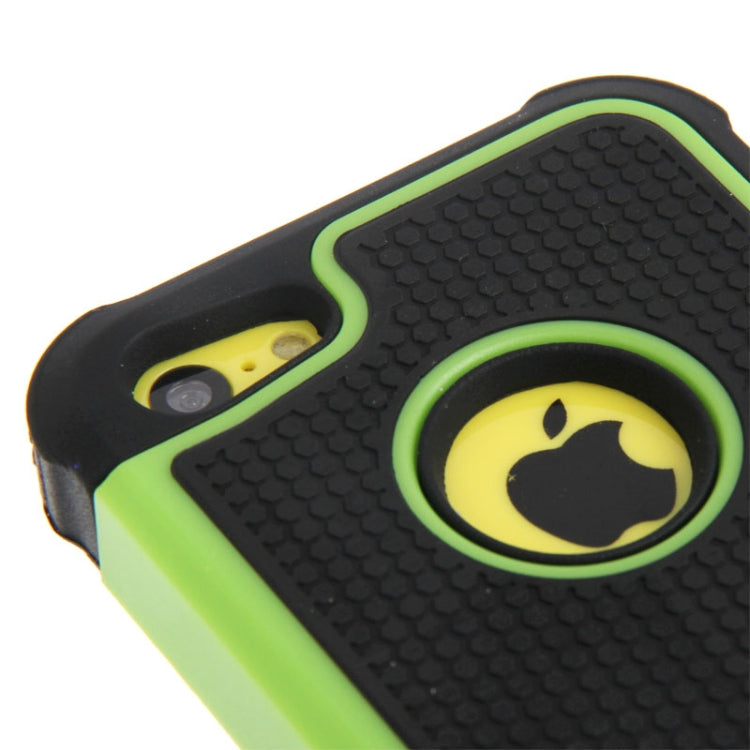 Honeycomb Texture Plastic + Silicone Combination Case with Screen Protector & Touch Pen for iPhone 5C