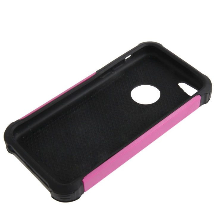 Honeycomb Texture Plastic + Silicone Combination Case with Screen Protector & Touch Pen for iPhone 5C