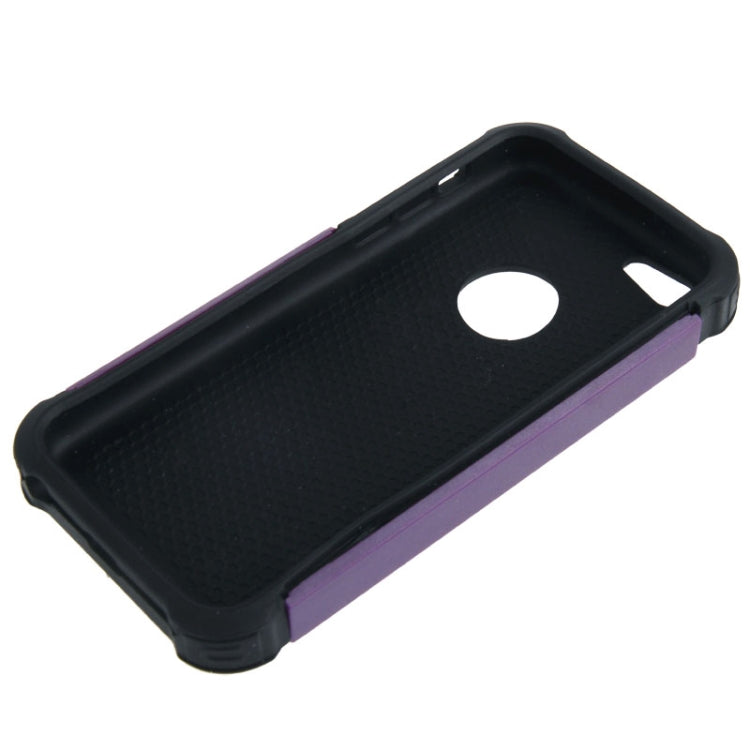 Honeycomb Texture Plastic + Silicone Combination Case with Screen Protector & Touch Pen for iPhone 5C