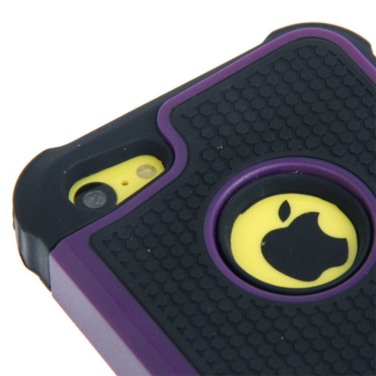 Honeycomb Texture Plastic + Silicone Combination Case with Screen Protector & Touch Pen for iPhone 5C