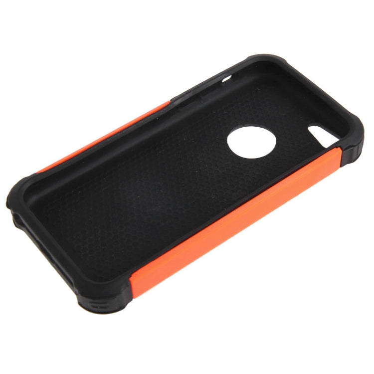 Honeycomb Texture Plastic + Silicone Combination Case with Screen Protector & Touch Pen for iPhone 5C