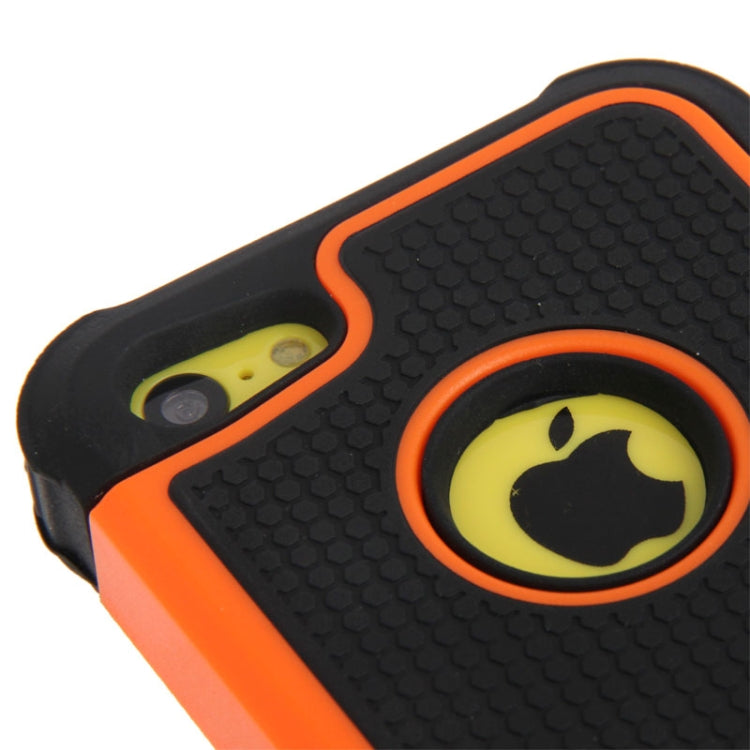 Honeycomb Texture Plastic + Silicone Combination Case with Screen Protector & Touch Pen for iPhone 5C