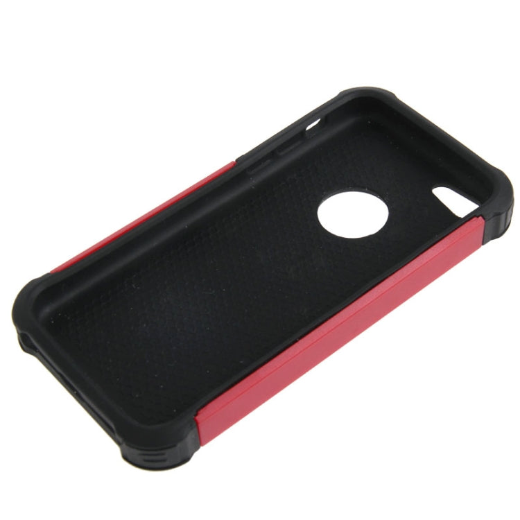 Honeycomb Texture Plastic + Silicone Combination Case with Screen Protector & Touch Pen for iPhone 5C