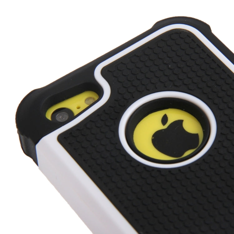 Honeycomb Texture Plastic + Silicone Combination Case with Screen Protector & Touch Pen for iPhone 5C