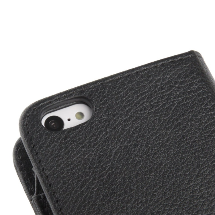 Litchi Texture Leather Case with Wallet & Lanyard for iPhone 5C