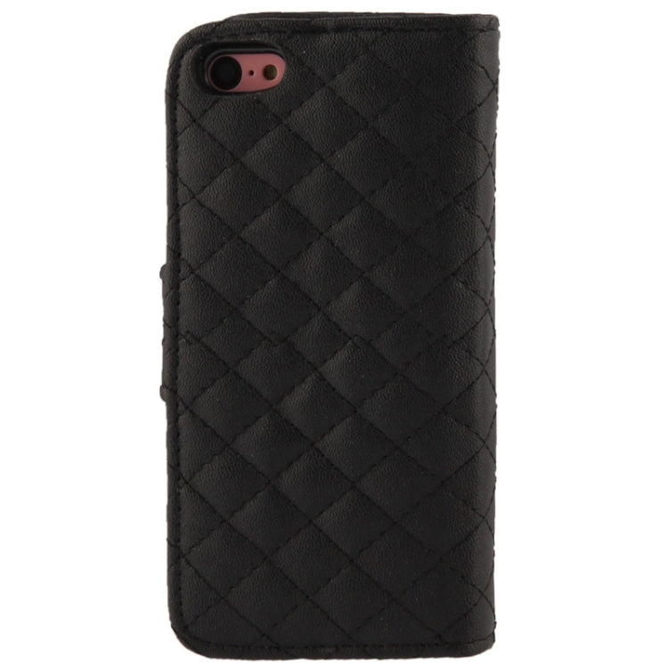 Plaid Texture Leather Case with Credit Card Slots & Holder for iPhone 5C