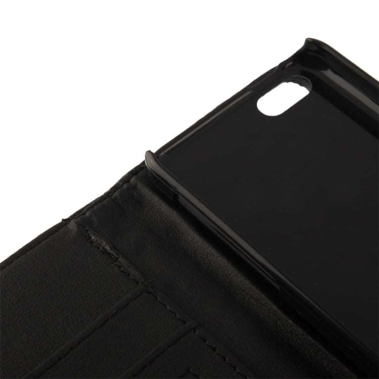 Plaid Texture Leather Case with Credit Card Slots & Holder for iPhone 5C